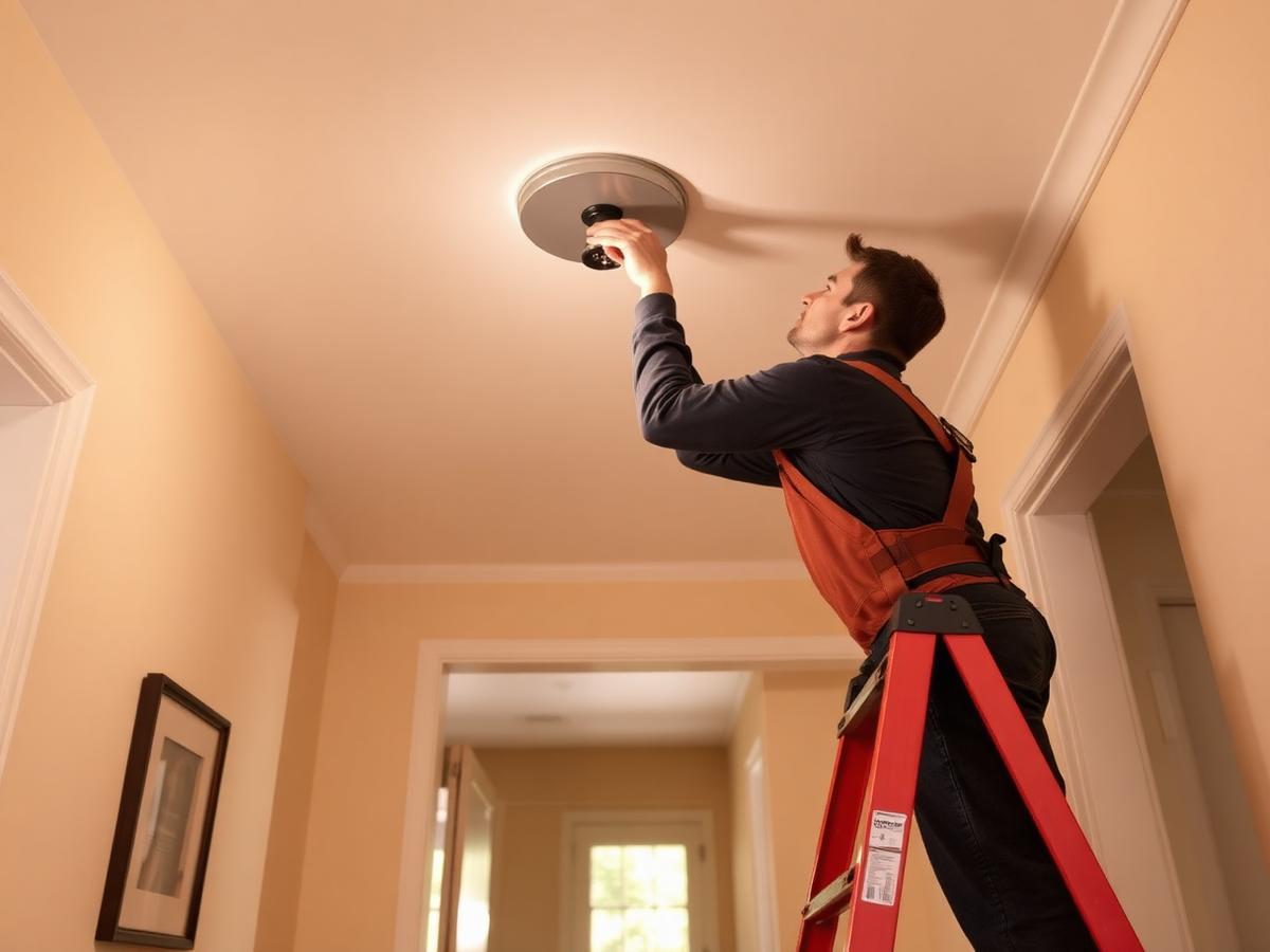 Replacing a ceiling light fixture